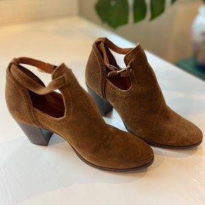 Frye Meghan Shootie Suede Bootie - Chestnut 6.5
